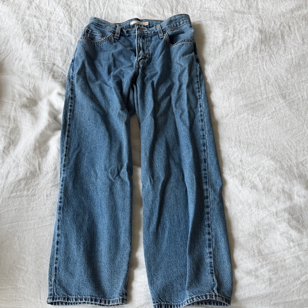 Relaxed Fit Denim Jeans In Medium Blue
